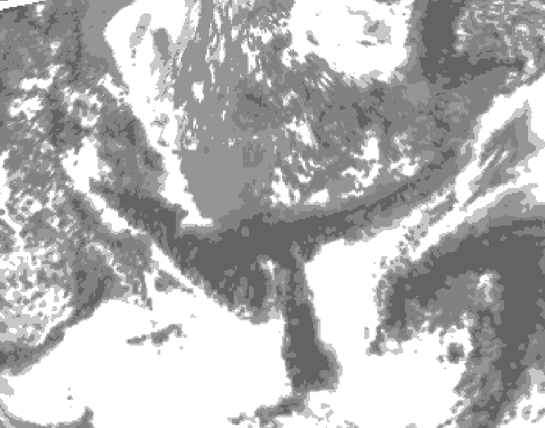 GDPS total cloud 114 hour forecast chart for Canada based on 2026/05/11 0000Z data