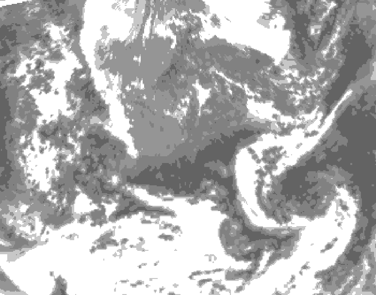 GDPS total cloud 132 hour forecast chart for Canada based on 2026/05/11 0000Z data