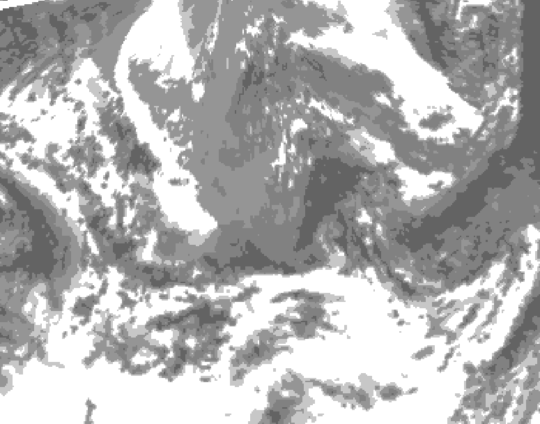 GDPS total cloud 150 hour forecast chart for Canada based on 2026/05/11 0000Z data