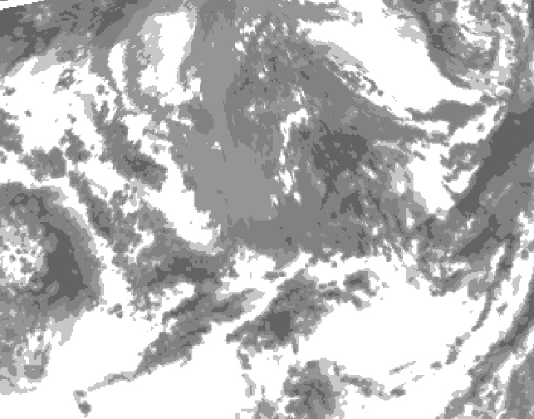 GDPS total cloud 162 hour forecast chart for Canada based on 2026/05/11 0000Z data