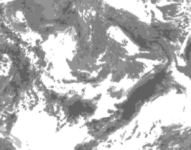 GDPS total cloud 210 hour forecast chart for Canada based on 2026/05/11 0000Z data