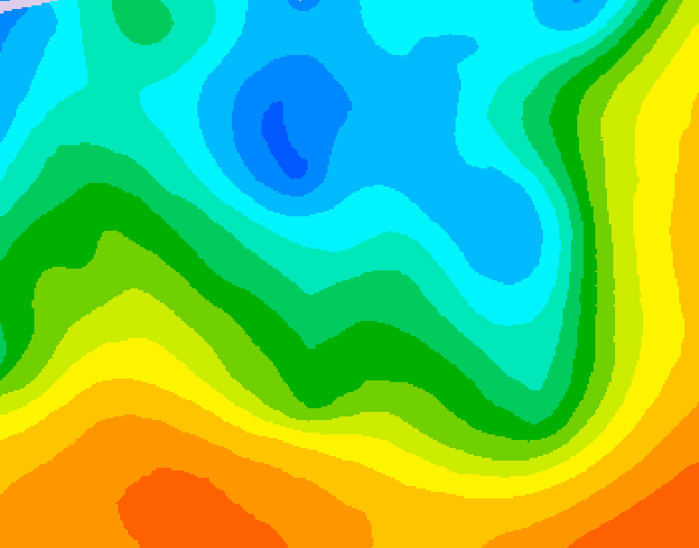 GDPS 500 millibar geopotential height 006 hour forecast chart for Canada based on 2026/05/12 0000Z data
