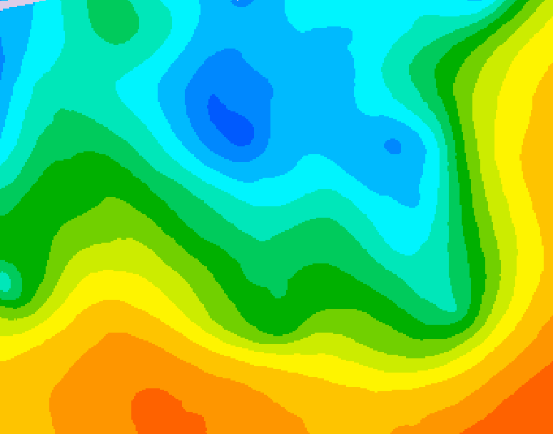 GDPS 500 millibar geopotential height 012 hour forecast chart for Canada based on 2026/05/12 0000Z data
