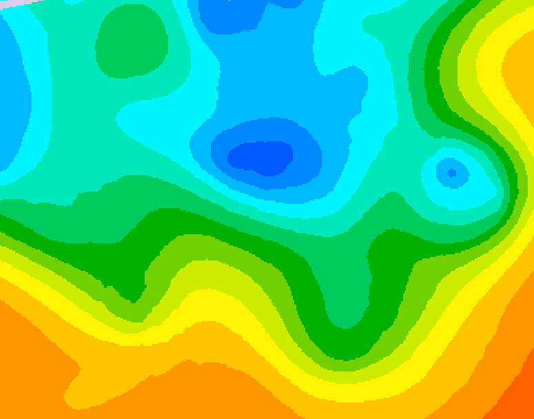 GDPS 500 millibar geopotential height 048 hour forecast chart for Canada based on 2026/05/12 0000Z data