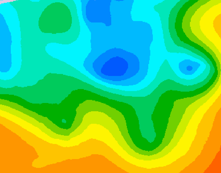 GDPS 500 millibar geopotential height 054 hour forecast chart for Canada based on 2026/05/12 0000Z data