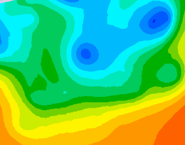 GDPS 500 millibar geopotential height 120 hour forecast chart for Canada based on 2026/05/12 0000Z data