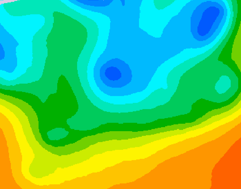 GDPS 500 millibar geopotential height 126 hour forecast chart for Canada based on 2026/05/12 0000Z data
