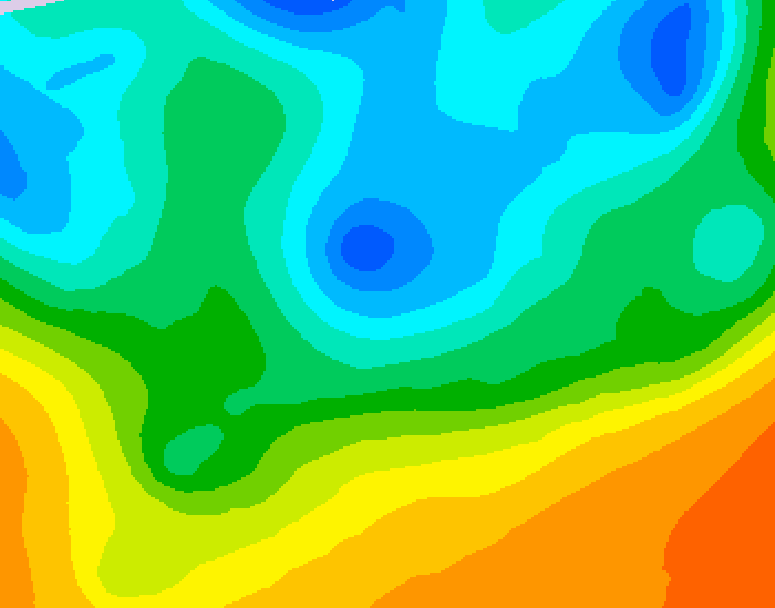 GDPS 500 millibar geopotential height 132 hour forecast chart for Canada based on 2026/05/12 0000Z data