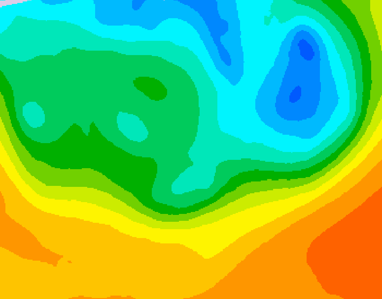 GDPS 500 millibar geopotential height 222 hour forecast chart for Canada based on 2026/05/12 0000Z data