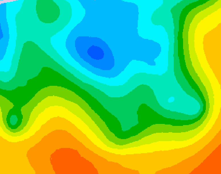 GDPS 500 millibar geopotential height 012 hour forecast chart for Canada based on 2026/05/12 1200Z data