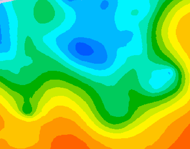 GDPS 500 millibar geopotential height 024 hour forecast chart for Canada based on 2026/05/12 1200Z data