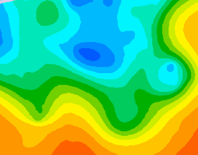 GDPS 500 millibar geopotential height 030 hour forecast chart for Canada based on 2026/05/12 1200Z data