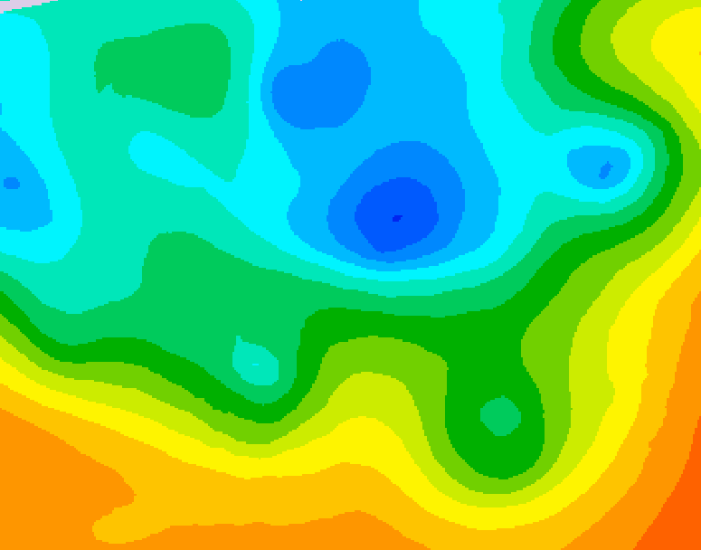 GDPS 500 millibar geopotential height 054 hour forecast chart for Canada based on 2026/05/12 1200Z data