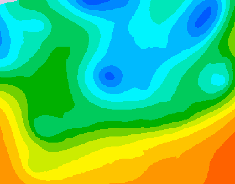 GDPS 500 millibar geopotential height 114 hour forecast chart for Canada based on 2026/05/12 1200Z data
