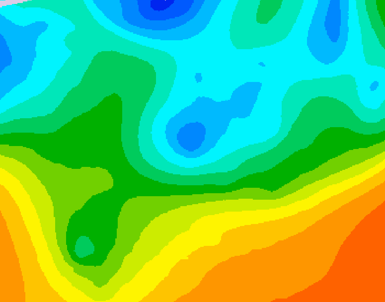 GDPS 500 millibar geopotential height 132 hour forecast chart for Canada based on 2026/05/12 1200Z data