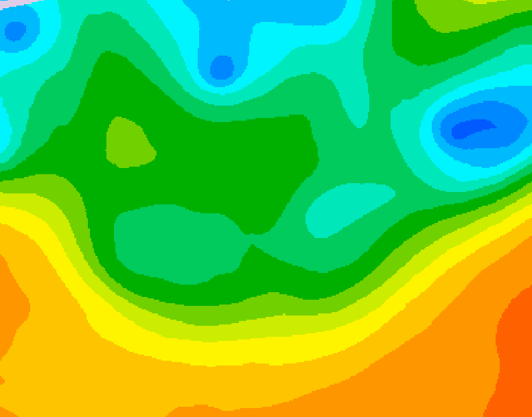 GDPS 500 millibar geopotential height 222 hour forecast chart for Canada based on 2026/05/12 1200Z data