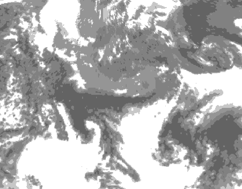 GDPS total cloud 066 hour forecast chart for Canada based on 2026/05/12 0000Z data