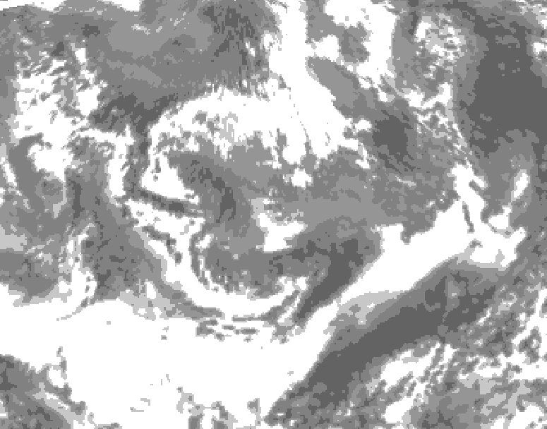 GDPS total cloud 228 hour forecast chart for Canada based on 2026/05/12 0000Z data