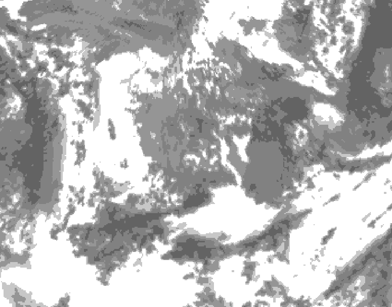 GDPS total cloud 126 hour forecast chart for Canada based on 2026/05/12 1200Z data