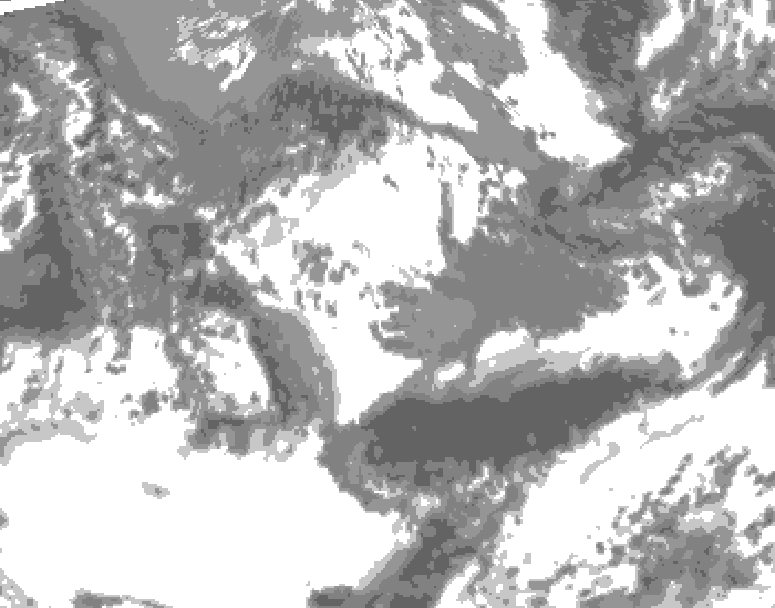 GDPS total cloud 198 hour forecast chart for Canada based on 2026/05/12 1200Z data