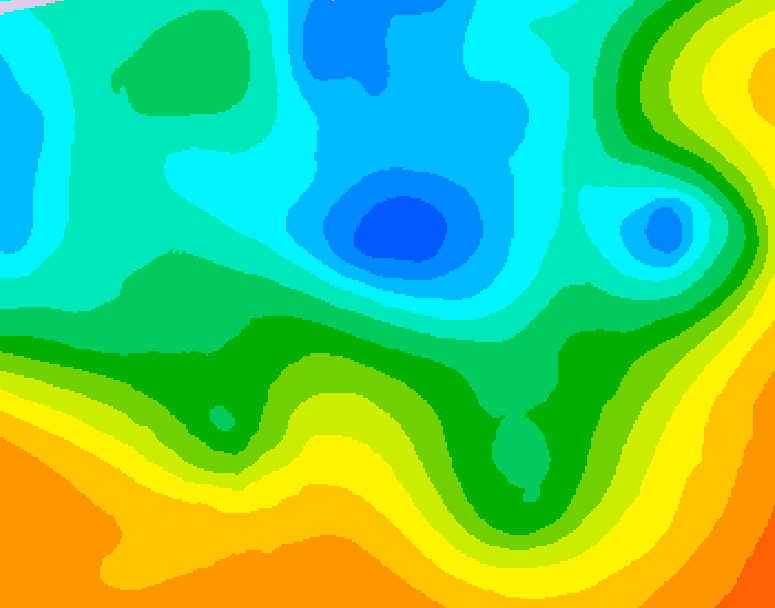 GDPS 500 millibar geopotential height 030 hour forecast chart for Canada based on 2026/05/13 0000Z data