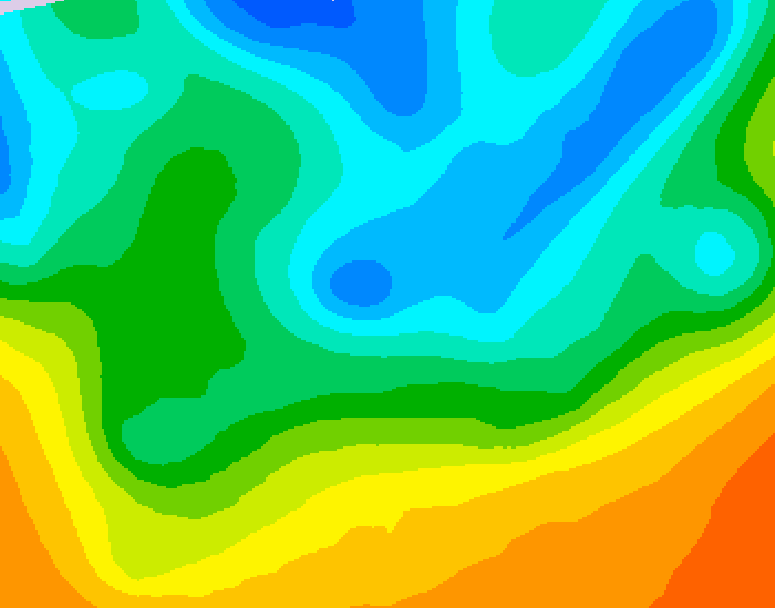 GDPS 500 millibar geopotential height 102 hour forecast chart for Canada based on 2026/05/13 0000Z data
