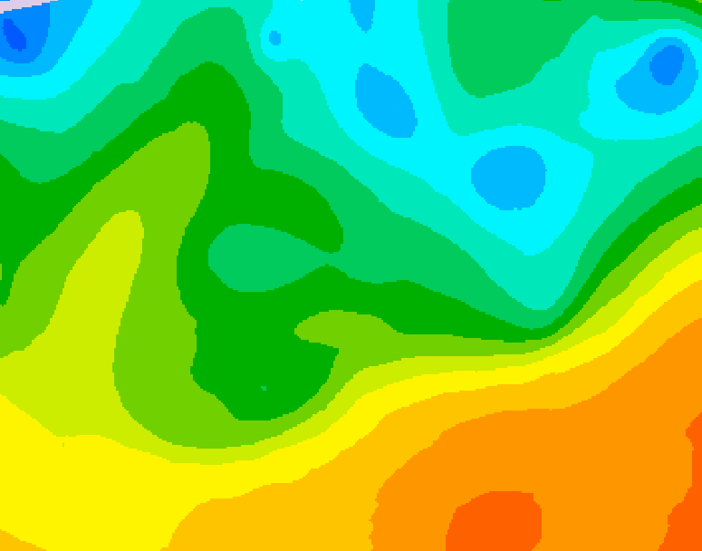 GDPS 500 millibar geopotential height 222 hour forecast chart for Canada based on 2026/05/13 0000Z data