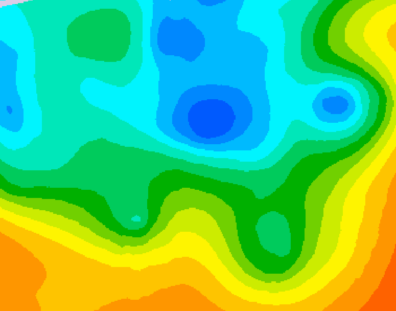 GDPS 500 millibar geopotential height 024 hour forecast chart for Canada based on 2026/05/13 1200Z data