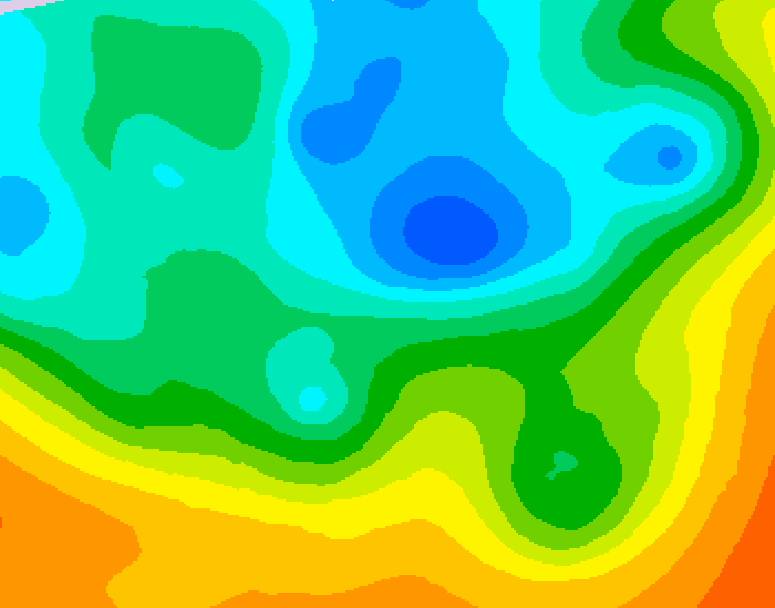 GDPS 500 millibar geopotential height 036 hour forecast chart for Canada based on 2026/05/13 1200Z data
