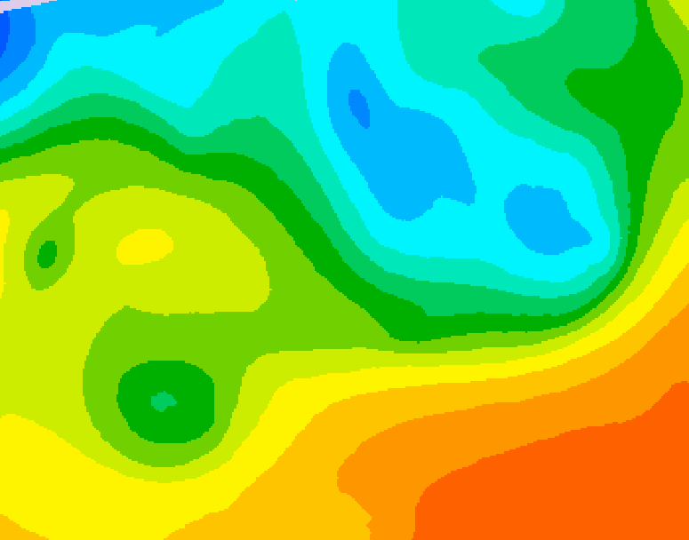 GDPS 500 millibar geopotential height 222 hour forecast chart for Canada based on 2026/05/13 1200Z data