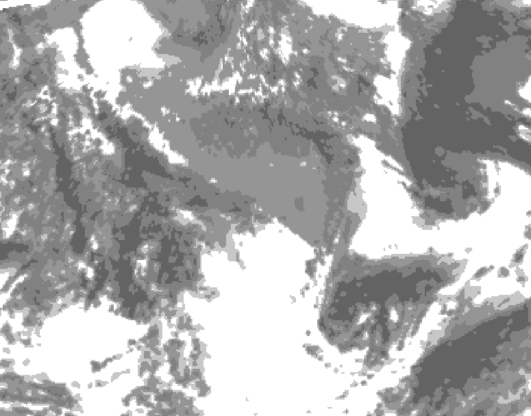 GDPS total cloud 024 hour forecast chart for Canada based on 2026/05/13 0000Z data