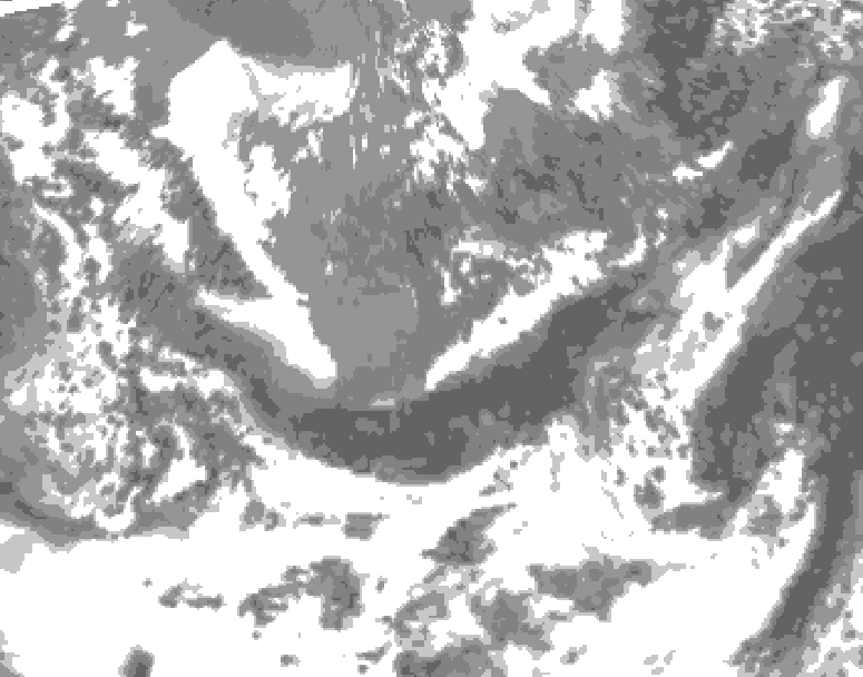 GDPS total cloud 078 hour forecast chart for Canada based on 2026/05/13 0000Z data