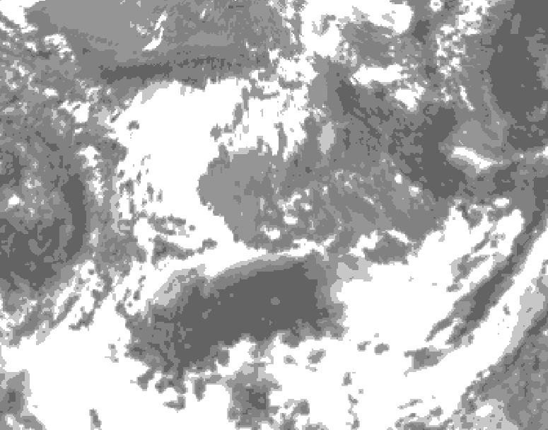 GDPS total cloud 126 hour forecast chart for Canada based on 2026/05/13 0000Z data