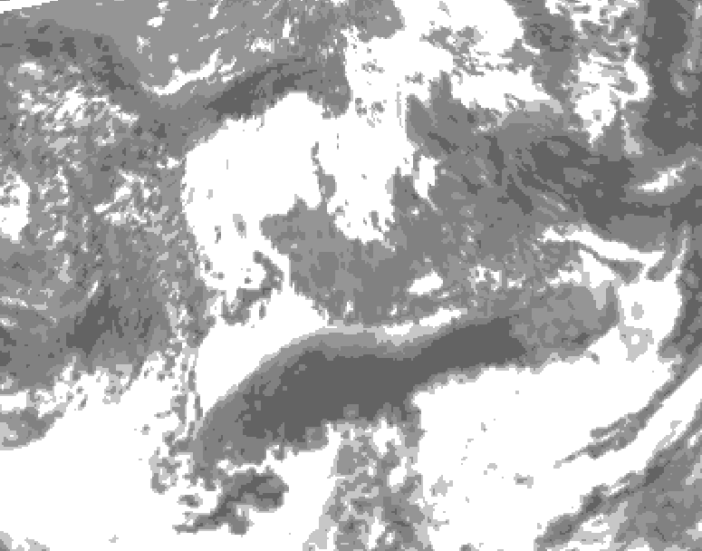 GDPS total cloud 144 hour forecast chart for Canada based on 2026/05/13 0000Z data