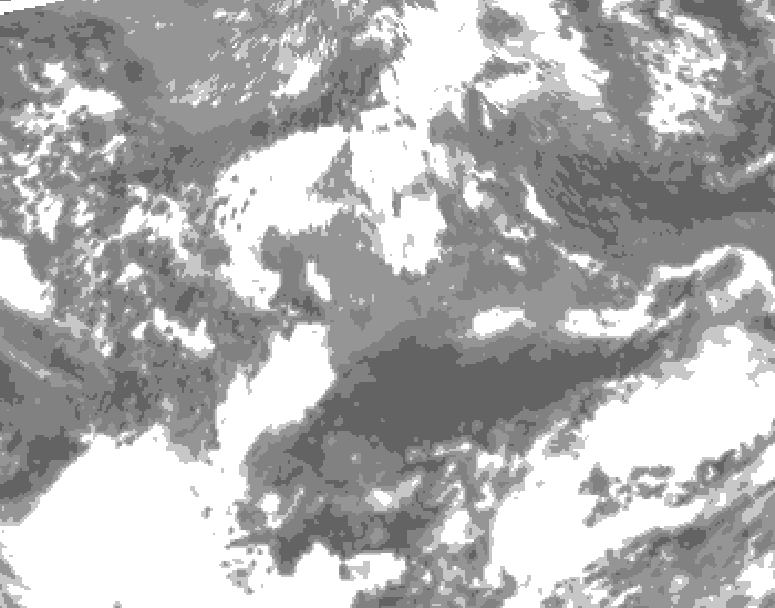 GDPS total cloud 156 hour forecast chart for Canada based on 2026/05/13 0000Z data