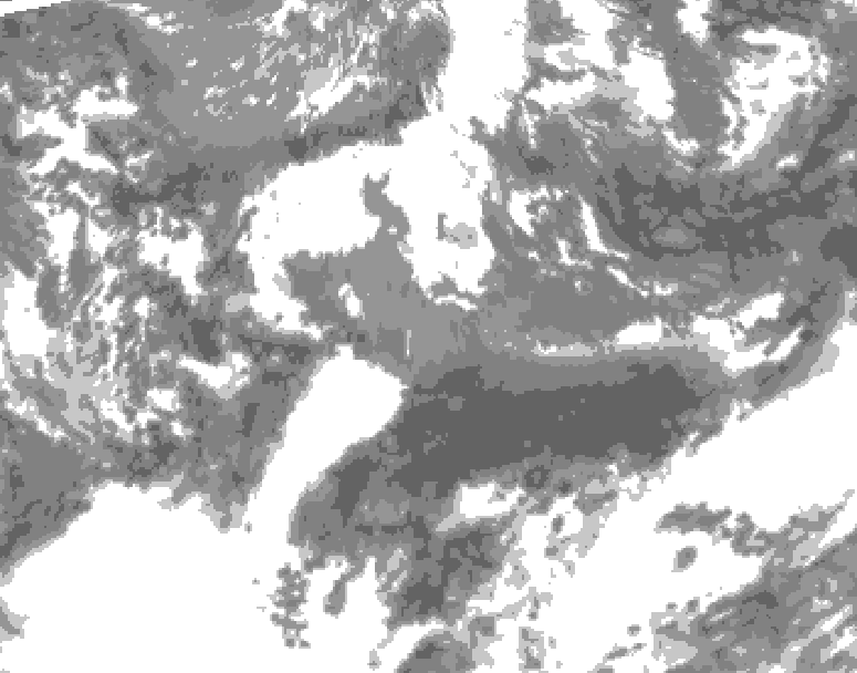 GDPS total cloud 162 hour forecast chart for Canada based on 2026/05/13 0000Z data