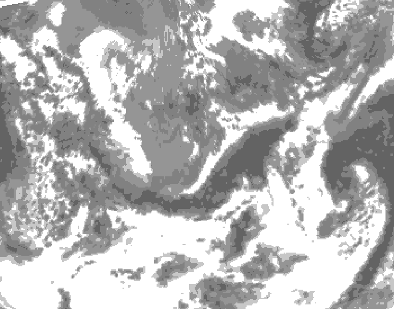 GDPS total cloud 072 hour forecast chart for Canada based on 2026/05/13 1200Z data