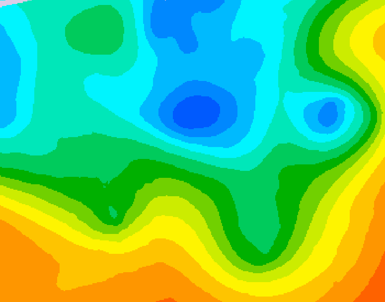 GDPS 500 millibar geopotential height 006 hour forecast chart for Canada based on 2026/05/14 0000Z data