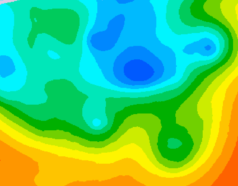 GDPS 500 millibar geopotential height 024 hour forecast chart for Canada based on 2026/05/14 0000Z data