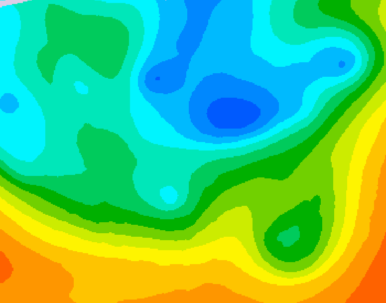 GDPS 500 millibar geopotential height 030 hour forecast chart for Canada based on 2026/05/14 0000Z data