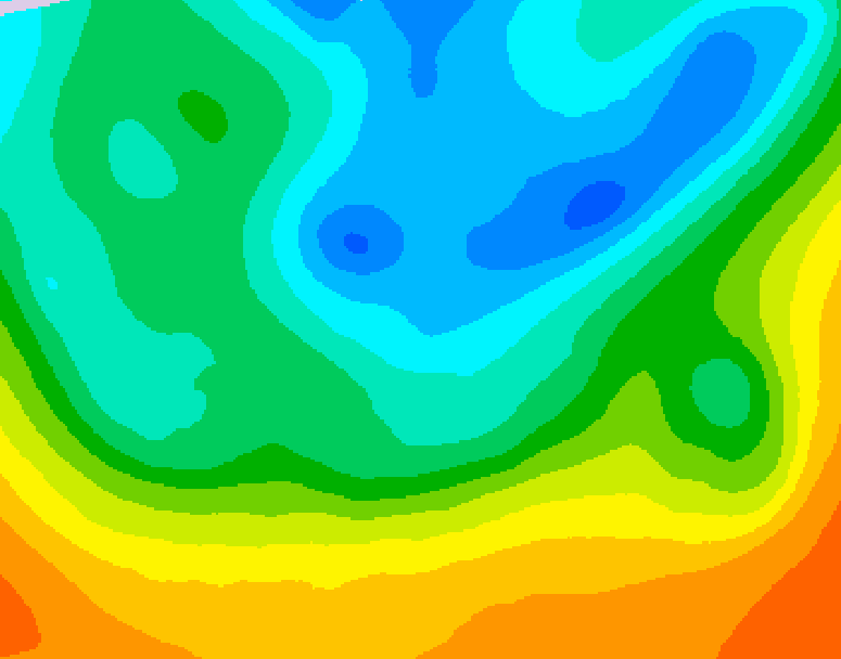 GDPS 500 millibar geopotential height 054 hour forecast chart for Canada based on 2026/05/14 0000Z data