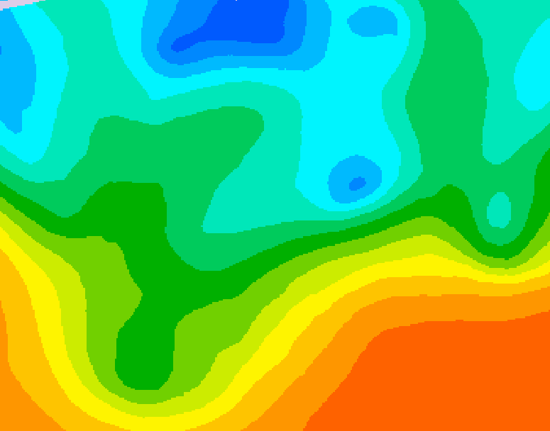 GDPS 500 millibar geopotential height 114 hour forecast chart for Canada based on 2026/05/14 0000Z data