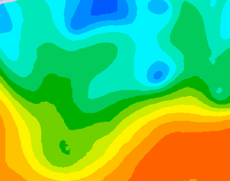 GDPS 500 millibar geopotential height 120 hour forecast chart for Canada based on 2026/05/14 0000Z data