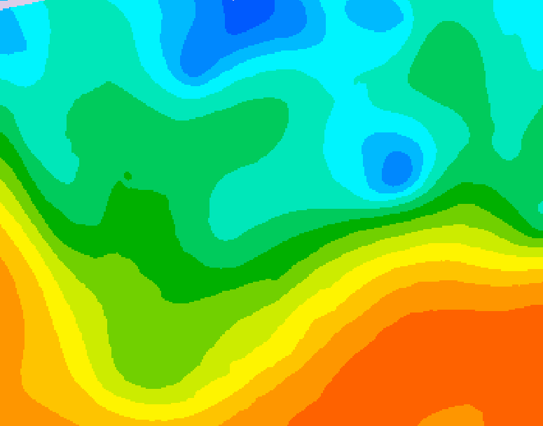 GDPS 500 millibar geopotential height 126 hour forecast chart for Canada based on 2026/05/14 0000Z data
