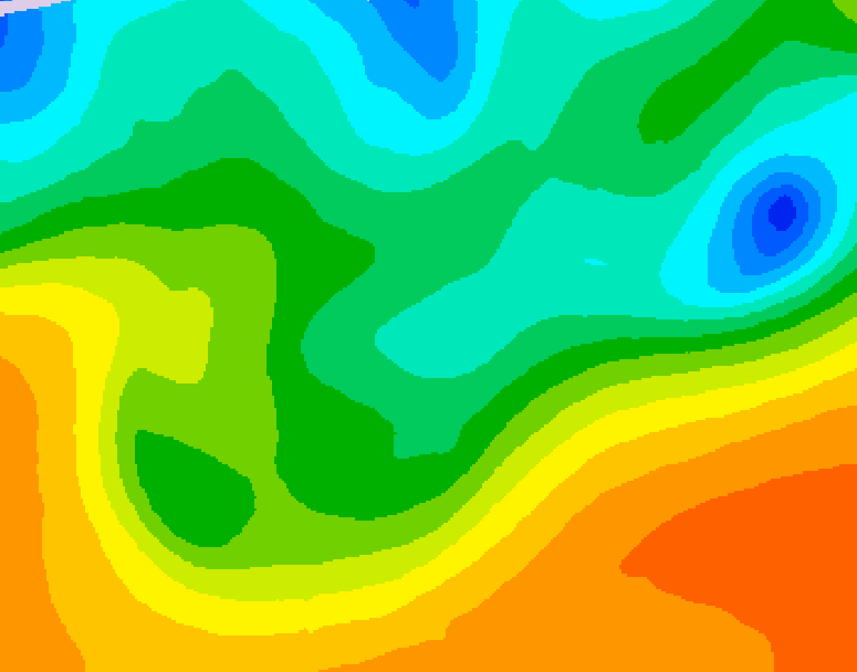GDPS 500 millibar geopotential height 162 hour forecast chart for Canada based on 2026/05/14 0000Z data