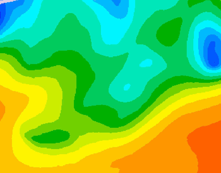 GDPS 500 millibar geopotential height 180 hour forecast chart for Canada based on 2026/05/14 0000Z data