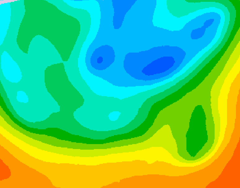GDPS 500 millibar geopotential height 030 hour forecast chart for Canada based on 2026/05/14 1200Z data