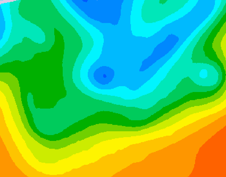 GDPS 500 millibar geopotential height 060 hour forecast chart for Canada based on 2026/05/14 1200Z data