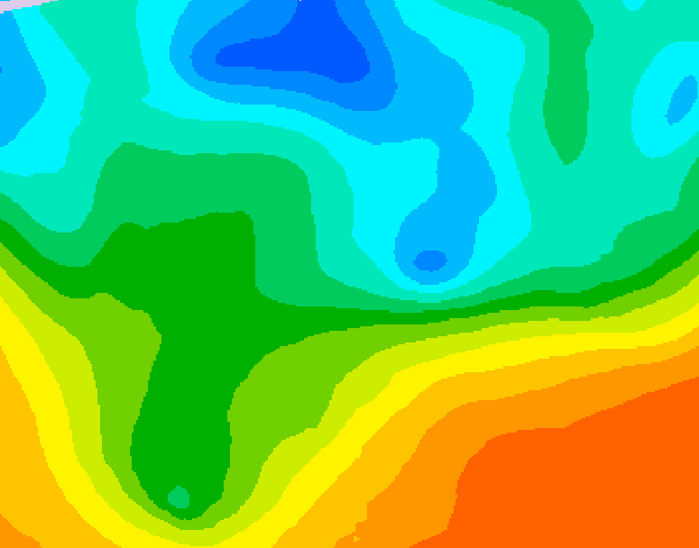 GDPS 500 millibar geopotential height 096 hour forecast chart for Canada based on 2026/05/14 1200Z data