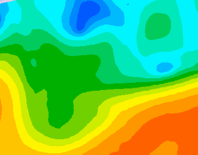 GDPS 500 millibar geopotential height 120 hour forecast chart for Canada based on 2026/05/14 1200Z data